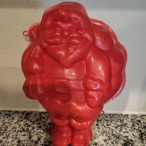 Red gelatin Christmas Santa mold